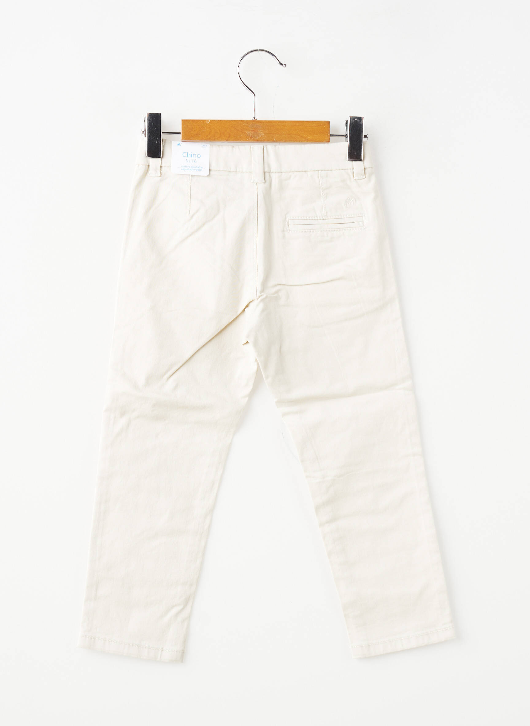Pantalon chino tissage popeline taille ajustable beige MAYORAL garçon