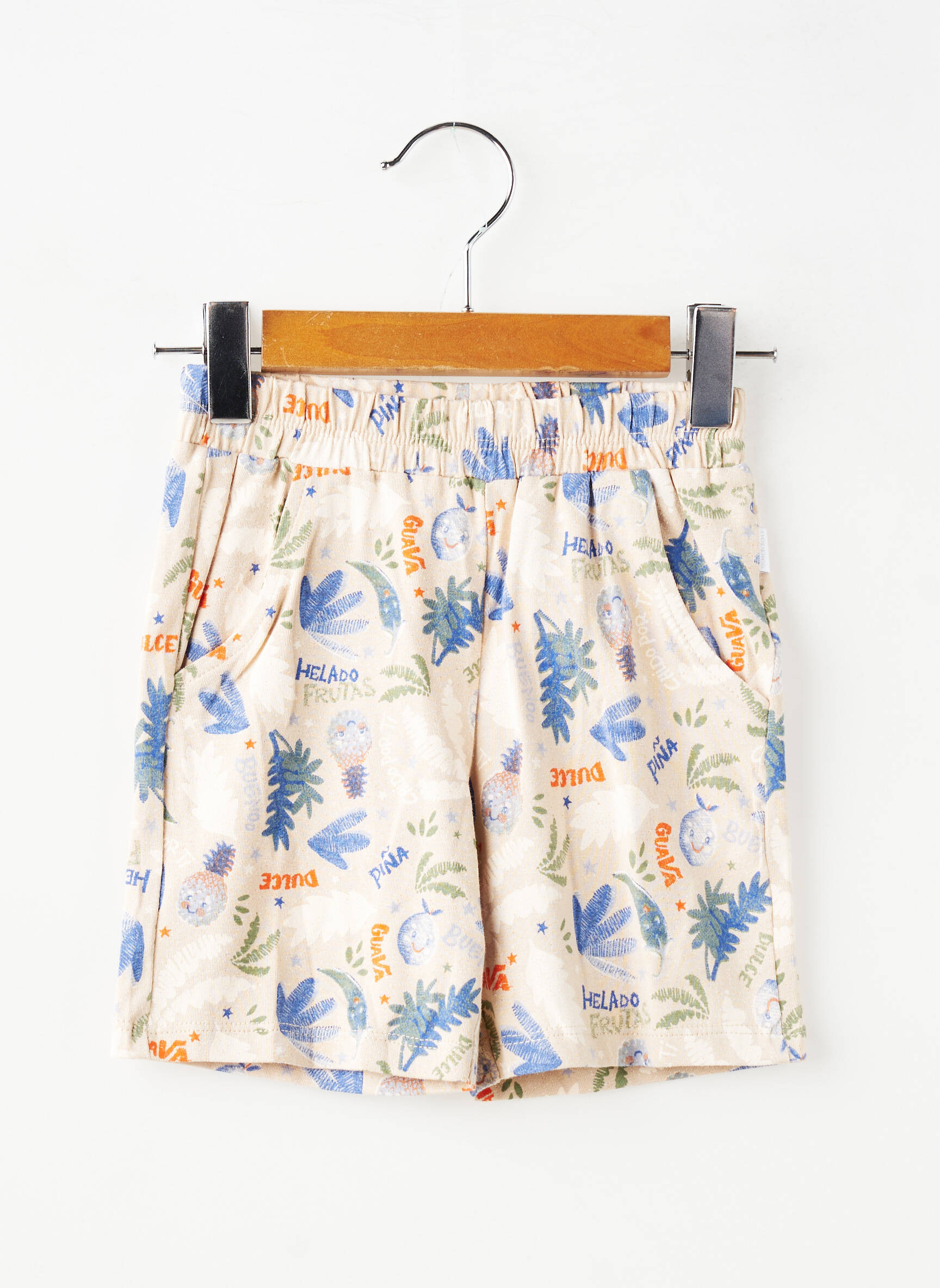 Short stretch taille élastique beige NOPPIES garçon