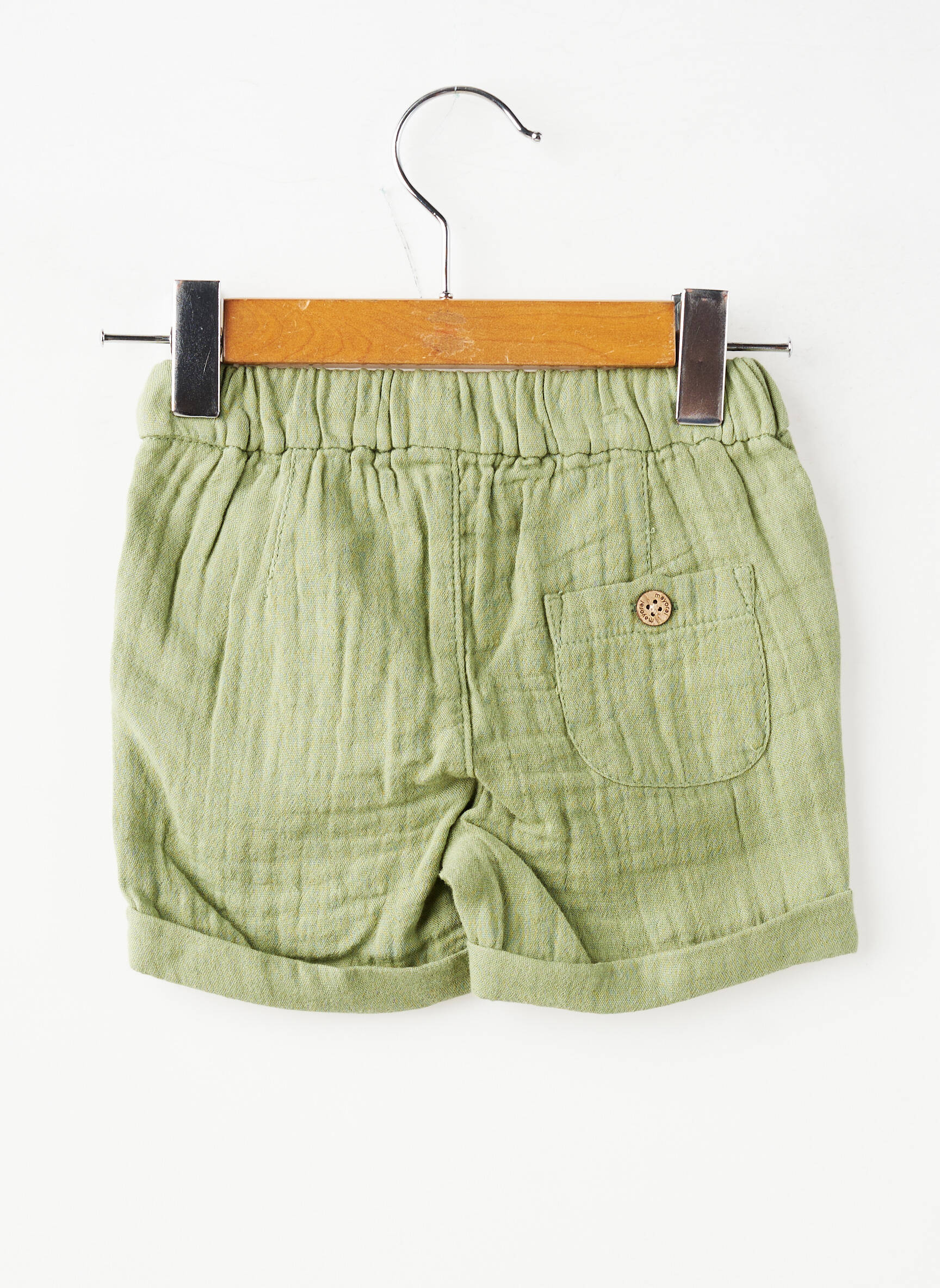 Short poches taille élastique vert MAYORAL garçon
