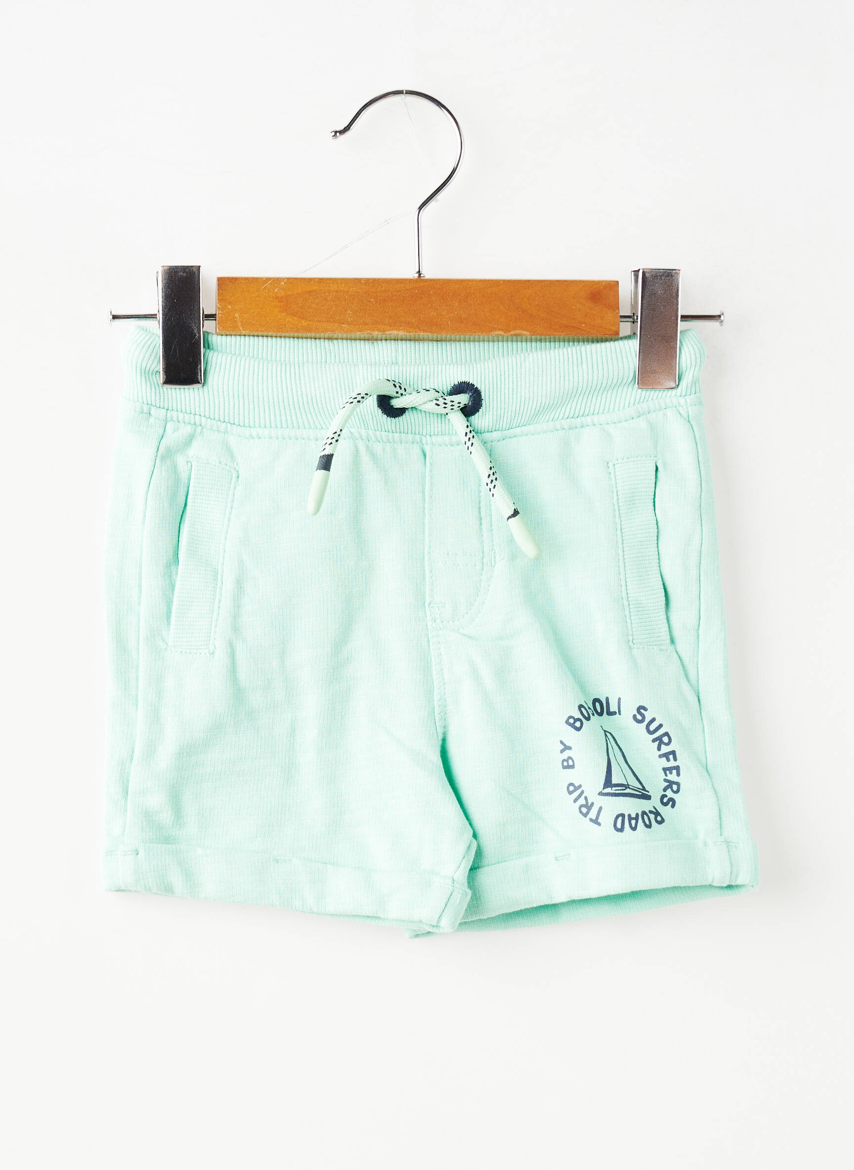 Short stretch taille élastique vert BOBOLI garçon
