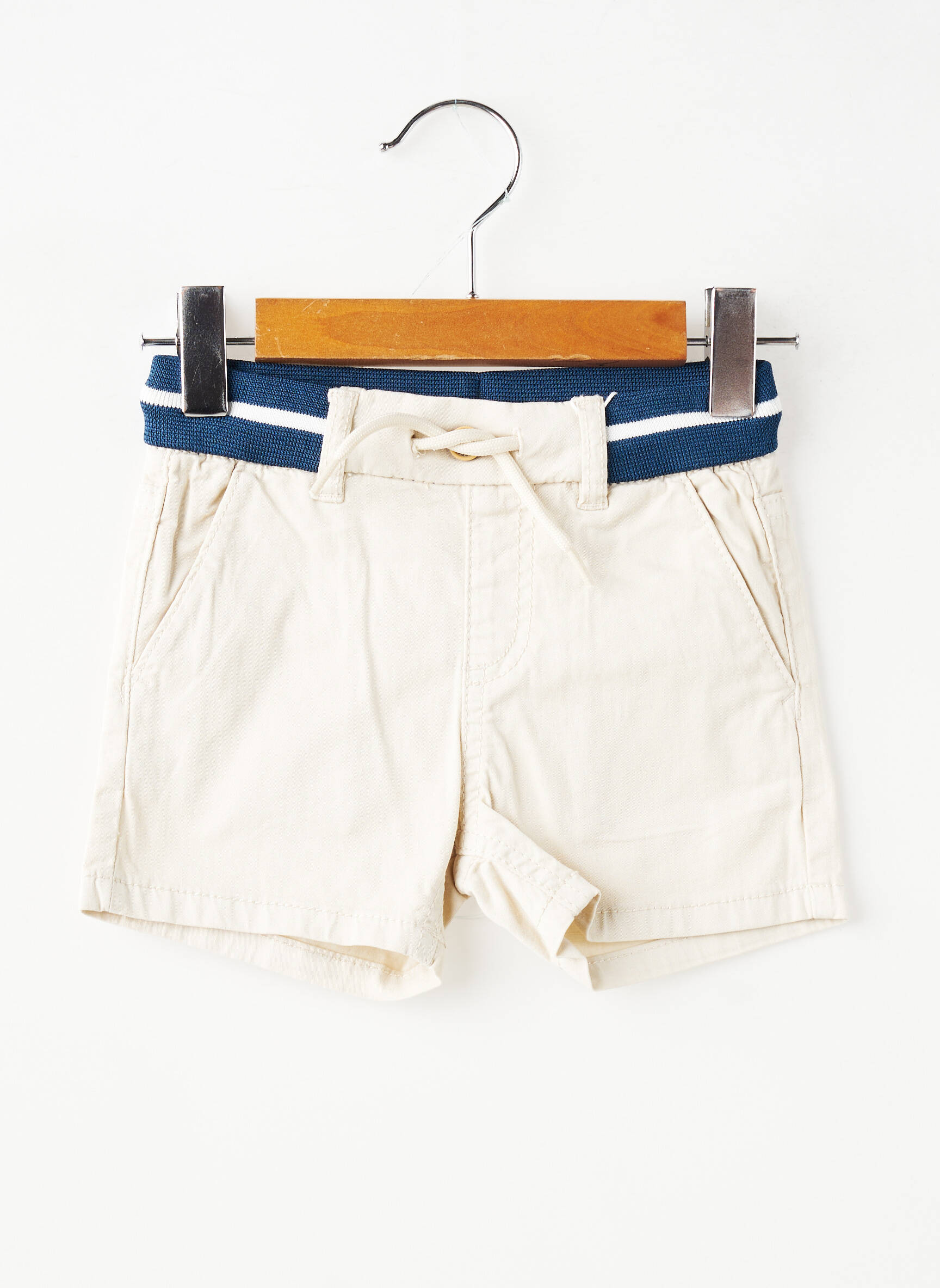 Short tissage popeline taille élastique beige MAYORAL garçon