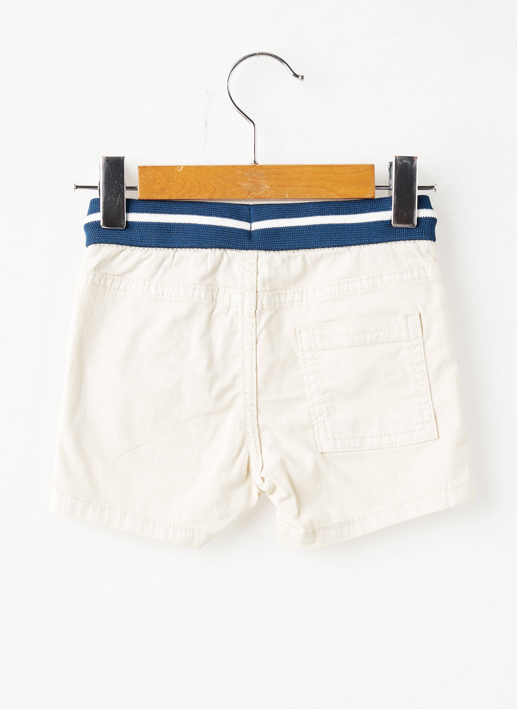 Short tissage popeline taille élastique beige MAYORAL garçon