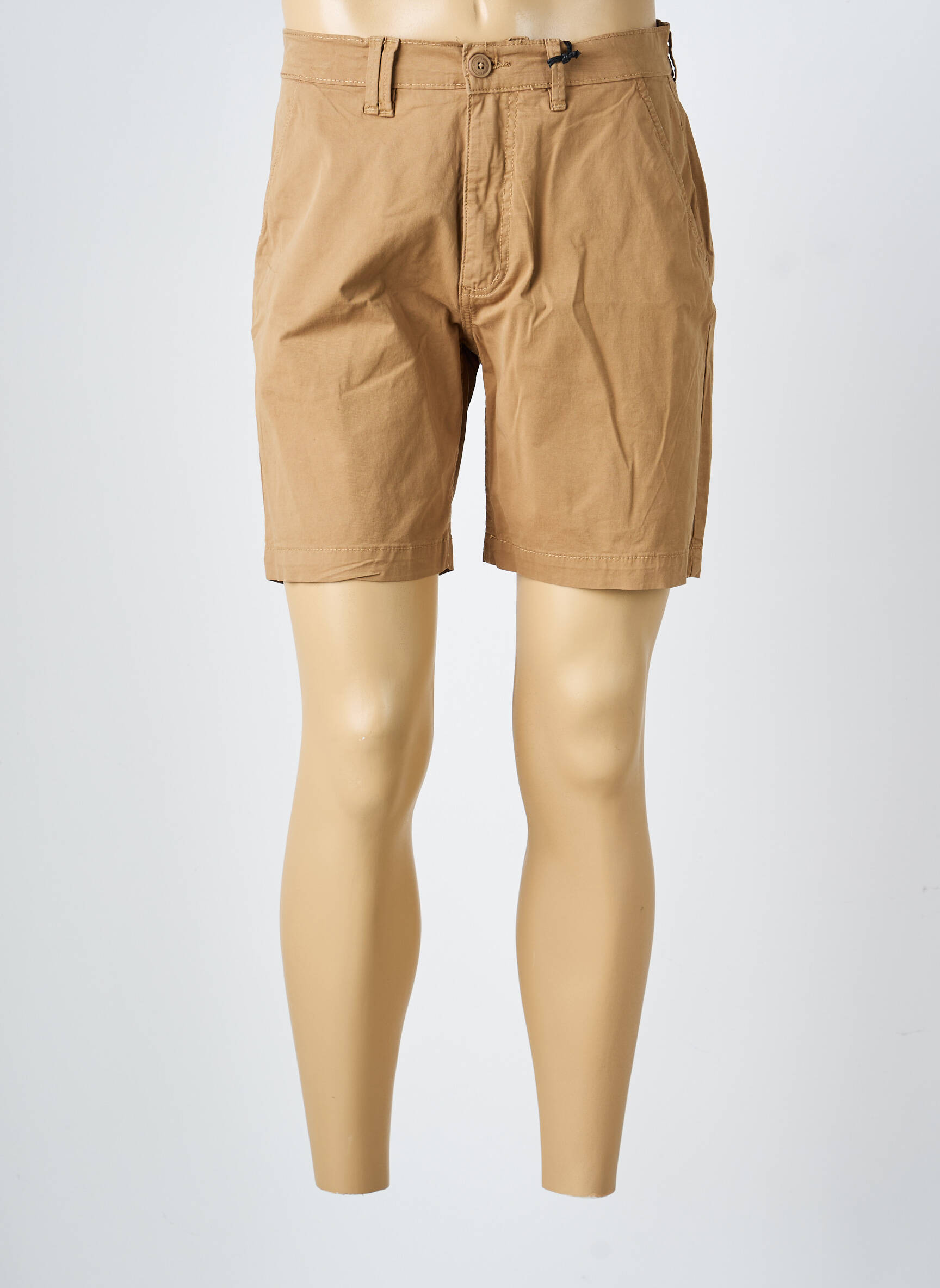 Bermuda tissage popeline taille normale marron DAYTONA homme