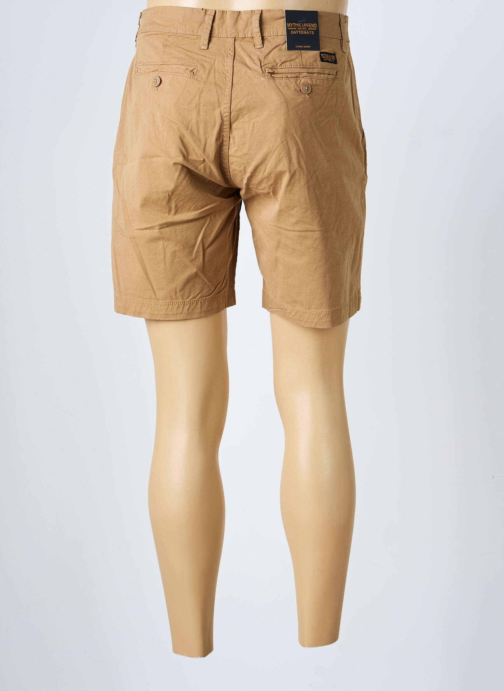 Bermuda tissage popeline taille normale marron DAYTONA homme