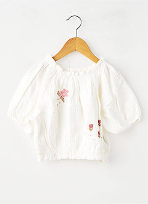 Top manches courtes manches courtes blanc ZY fille