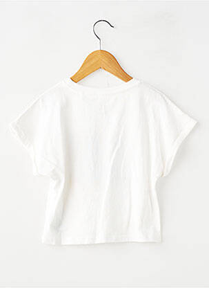 T-shirt coupe droite manches courtes blanc ZY fille