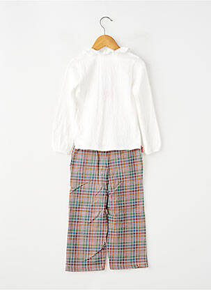 Ensemble pantalon coupe droite blanc BOBOLI fille