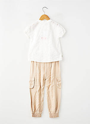 Ensemble pantalon coupe droite blanc BOBOLI fille