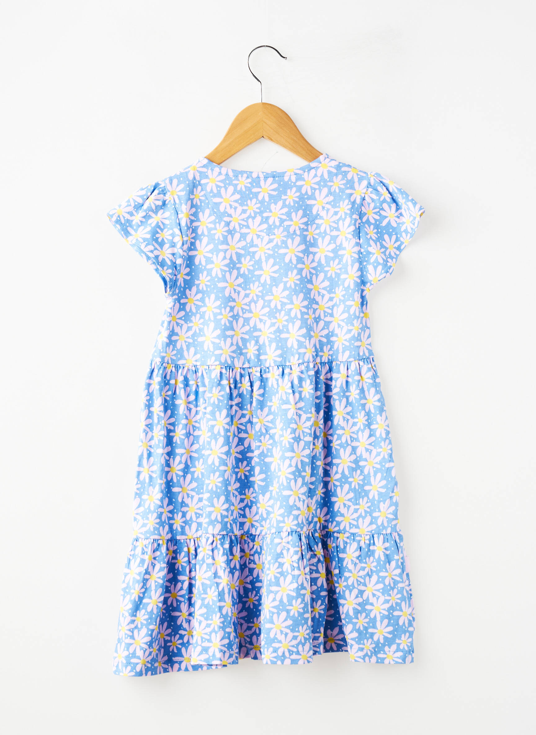 Robe courte maille fine manches courtes bleu BOBOLI fille