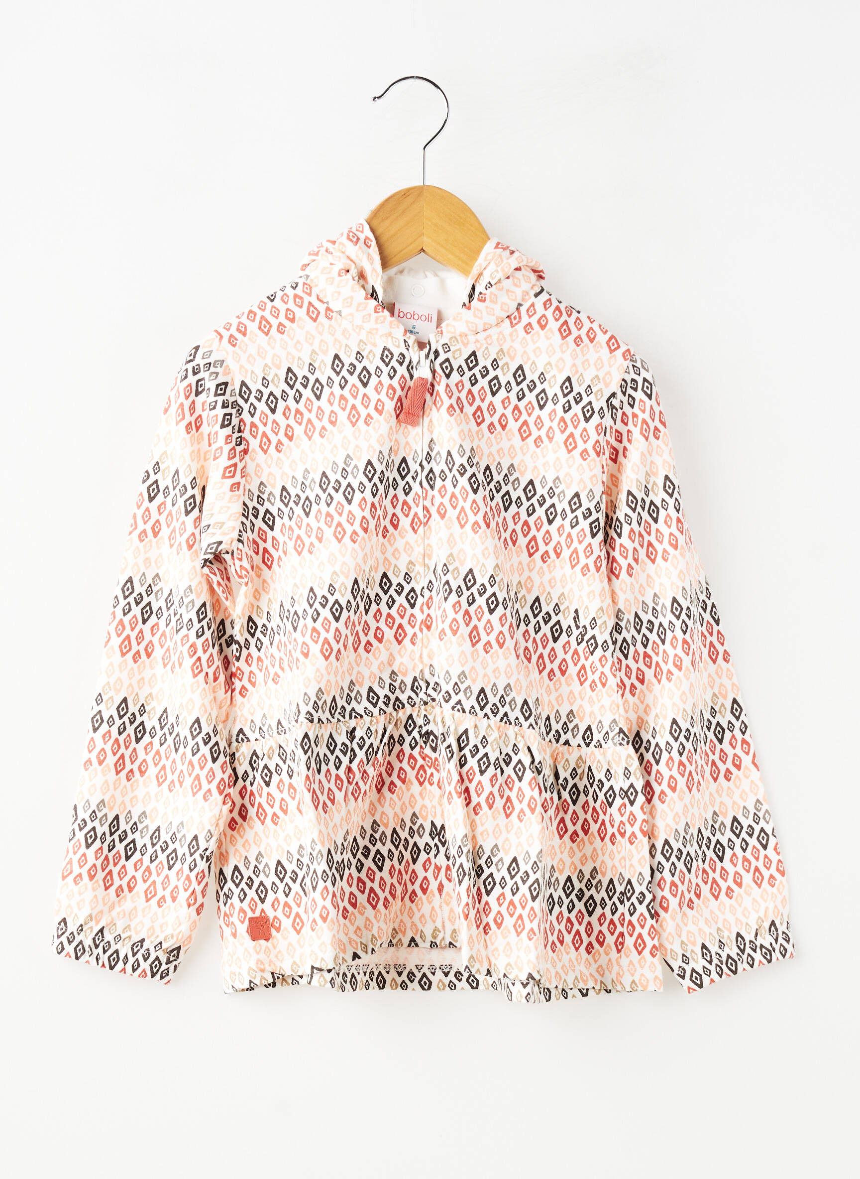Veste casual coupe droite blanc BOBOLI fille