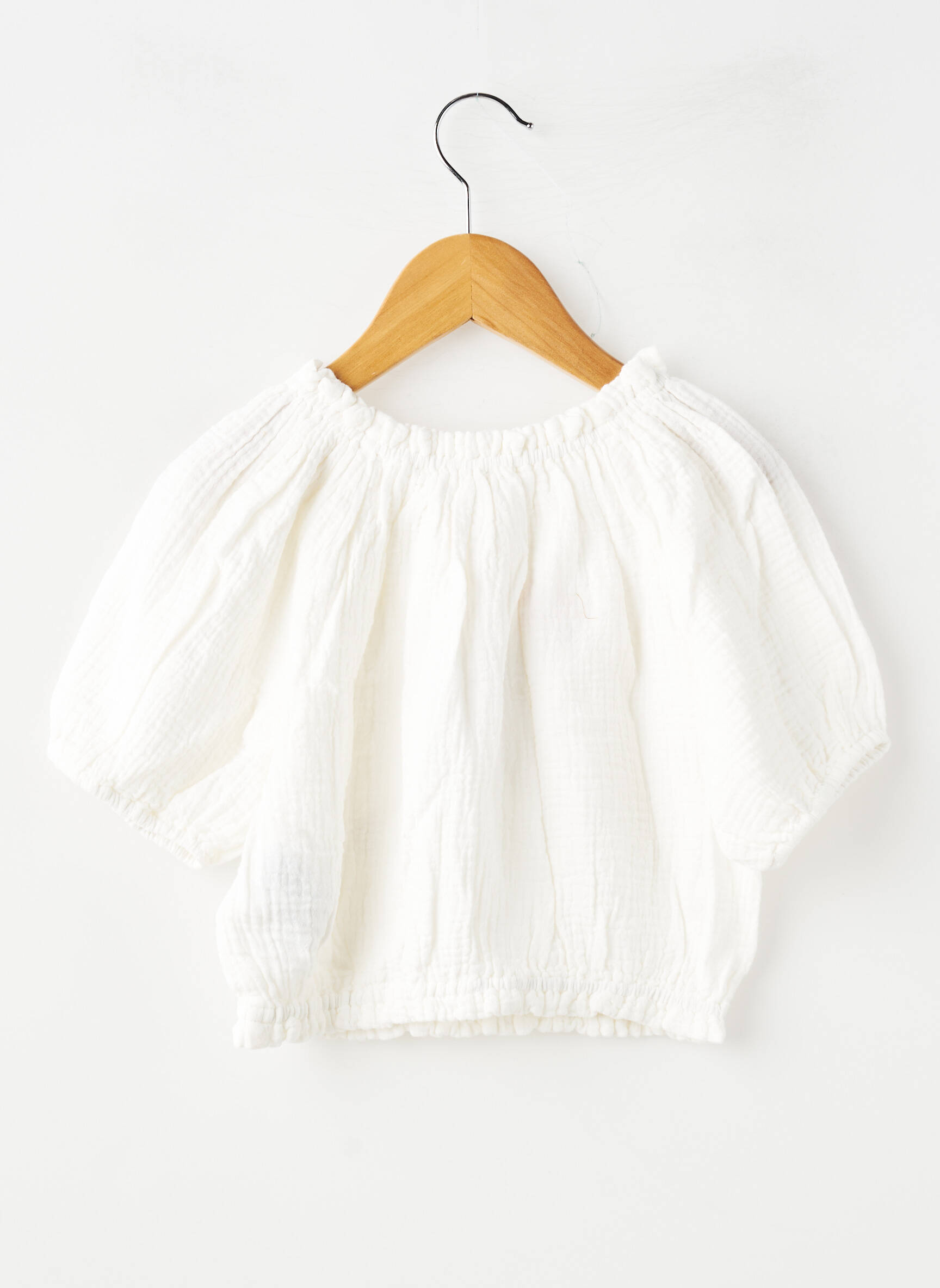 Top manches courtes manches courtes blanc ZY fille
