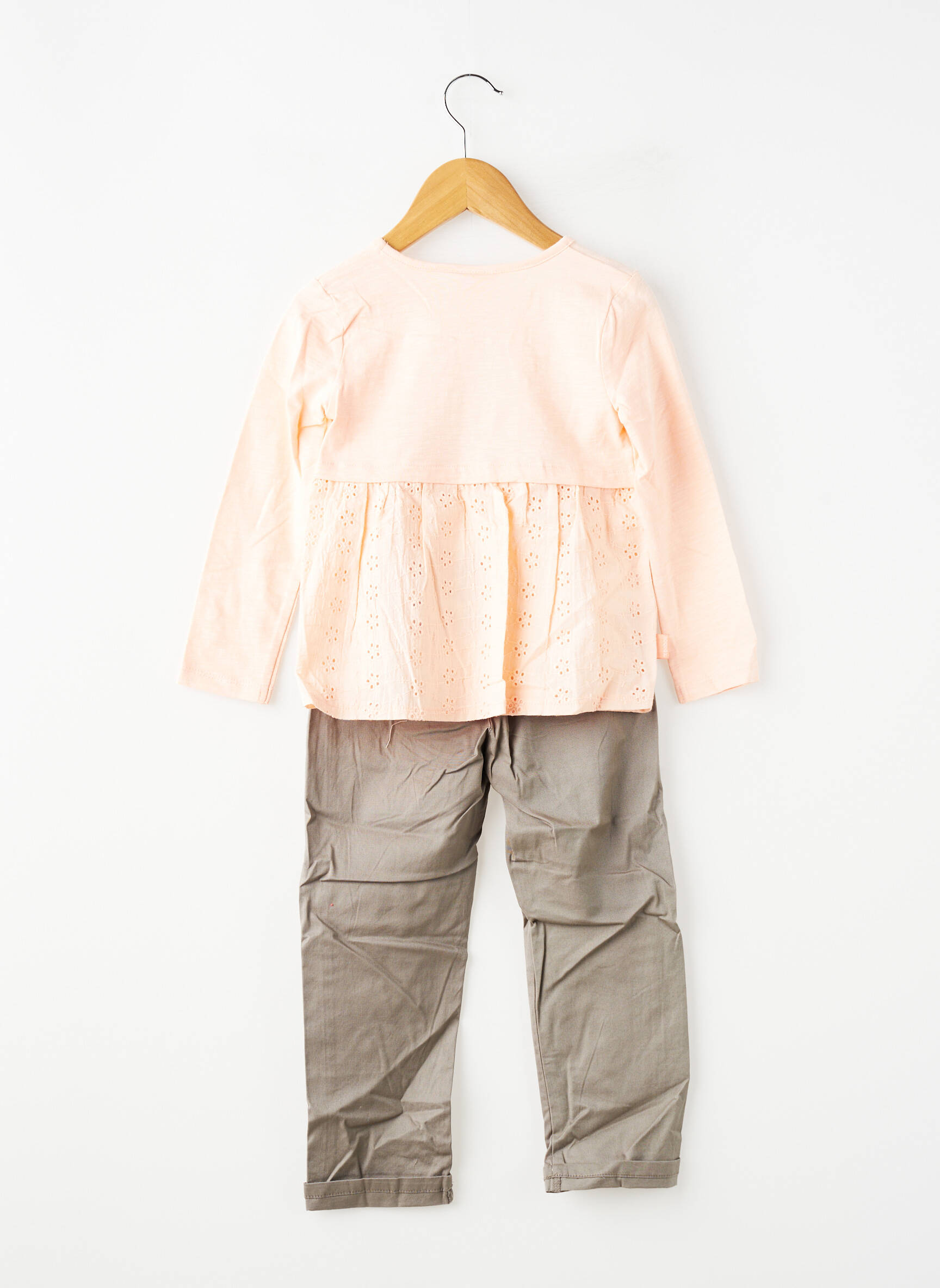 Ensemble pantalon coupe droite rose BOBOLI fille