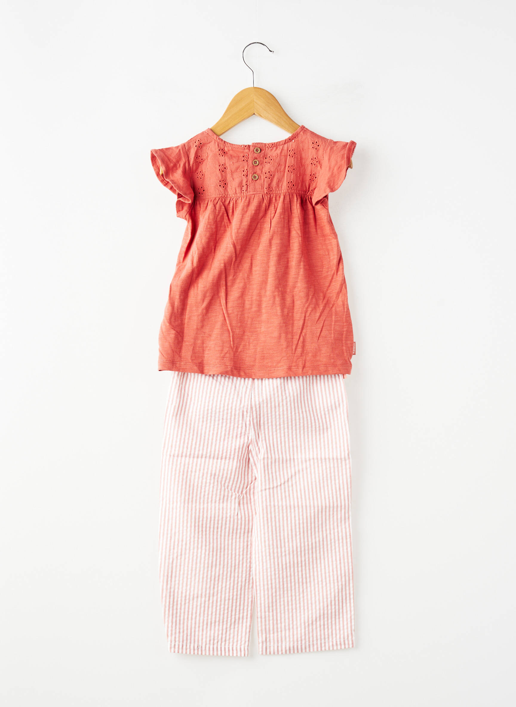 Ensemble pantalon coupe droite orange BOBOLI fille