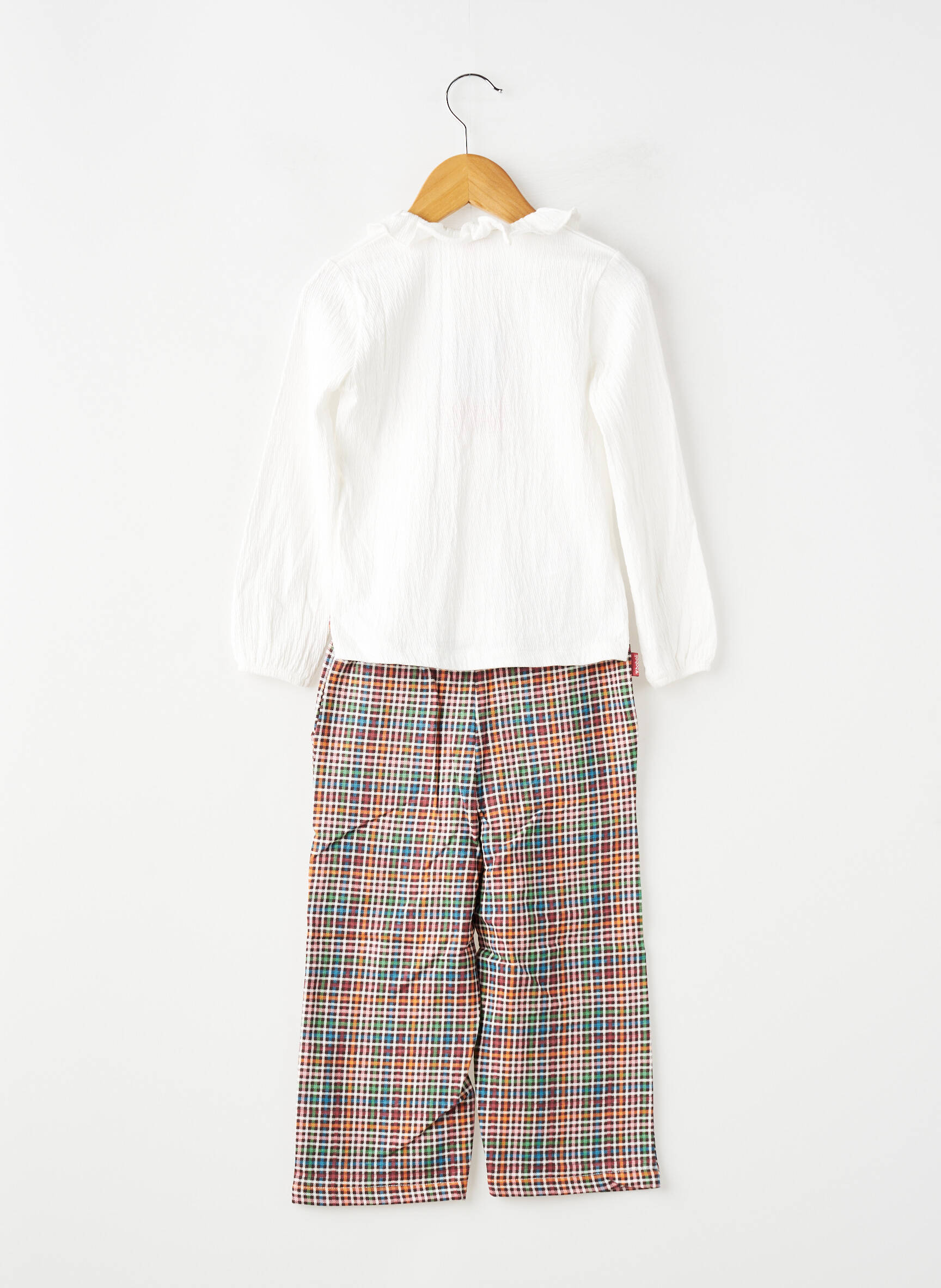 Ensemble pantalon coupe droite blanc BOBOLI fille