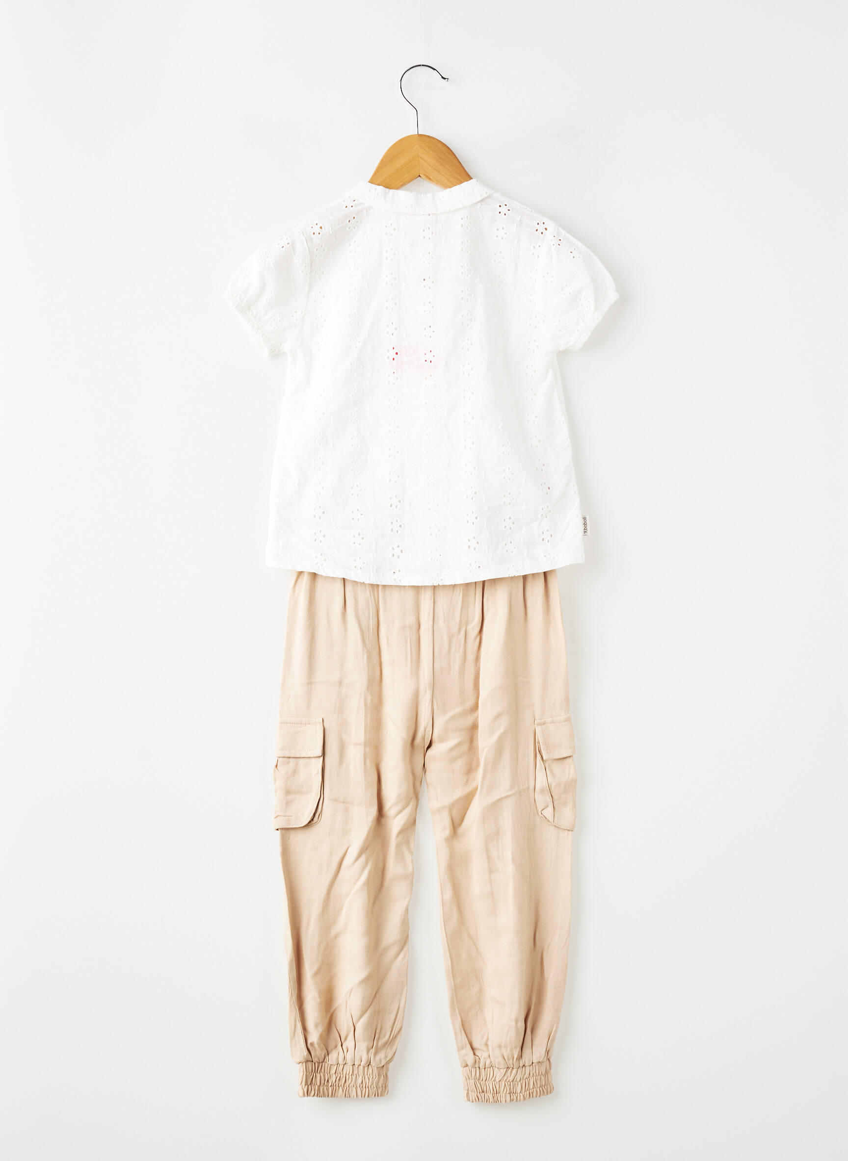 Ensemble pantalon coupe droite blanc BOBOLI fille