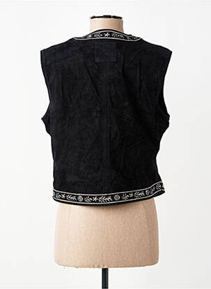 Gilet manches courtes coupe cintrée noir ROSE GARDEN femme