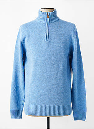 Pull col camionneur manches longues bleu DAYTONA homme