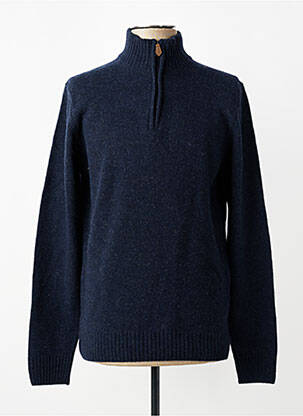 Pull col camionneur manches longues bleu fonce DAYTONA homme