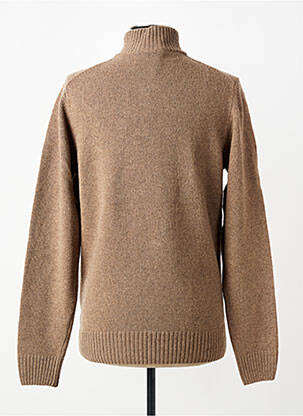 Pull col camionneur manches longues marron DAYTONA homme