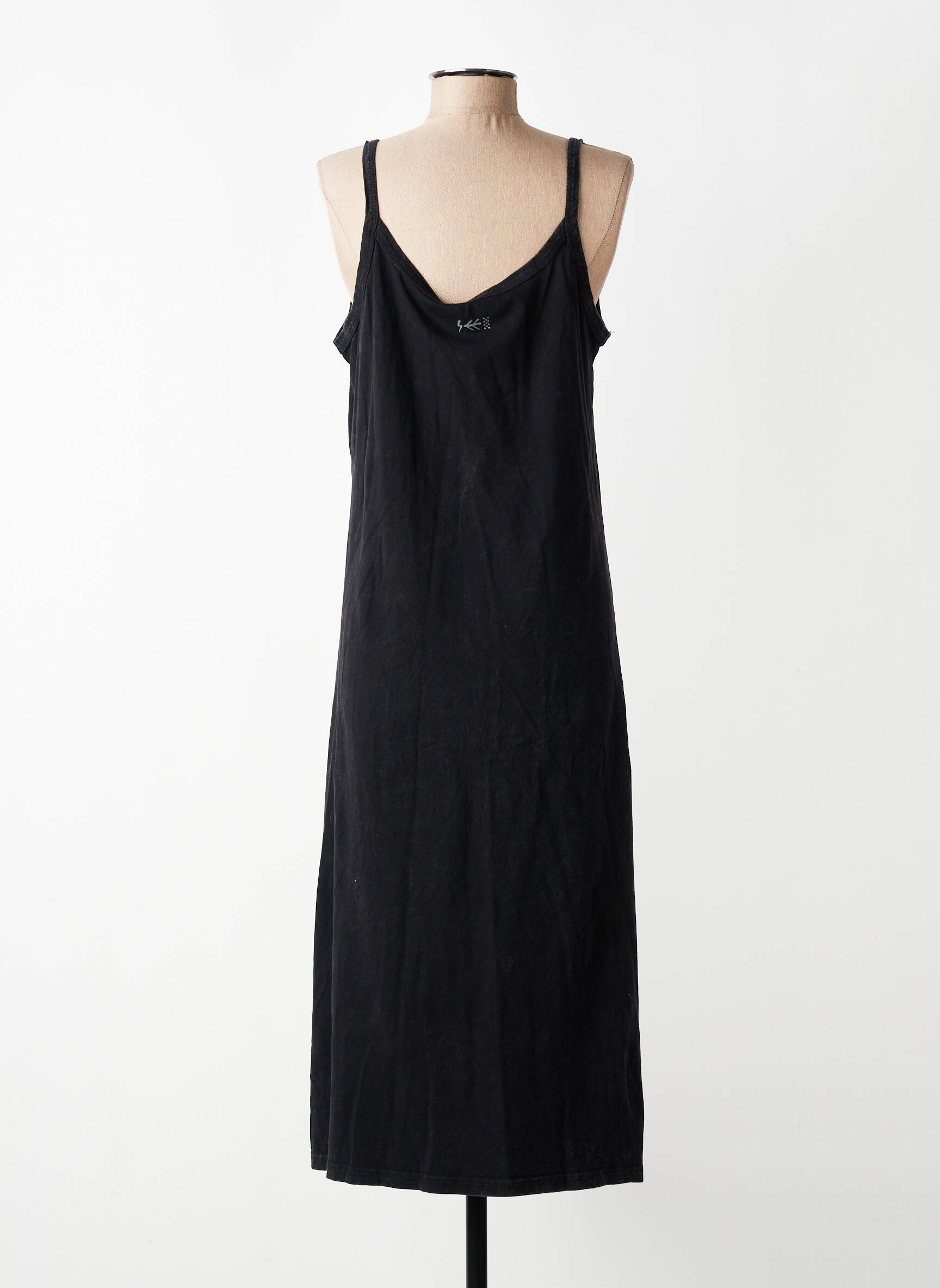 Robe mi-longue sans manche sans manche noir ROSE GARDEN femme
