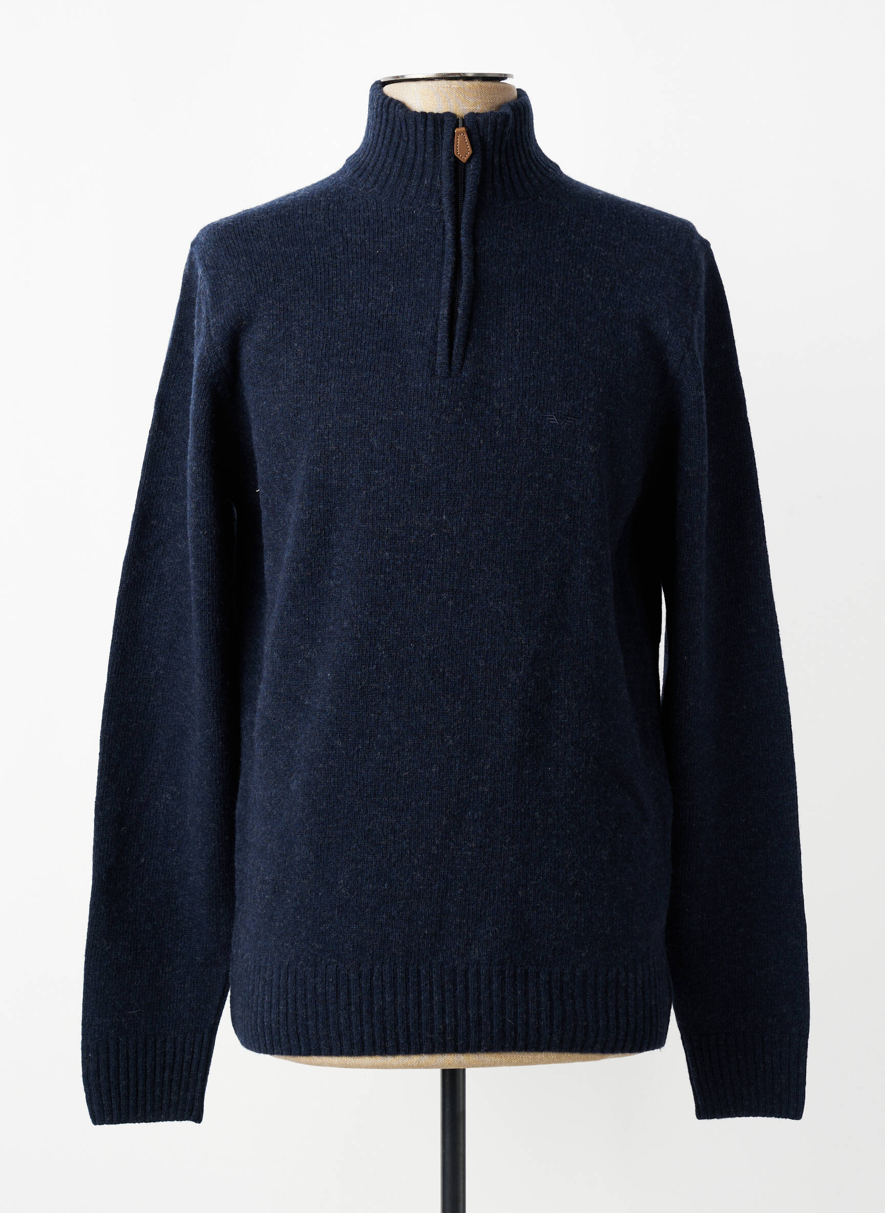 Pull col camionneur manches longues bleu fonce DAYTONA homme