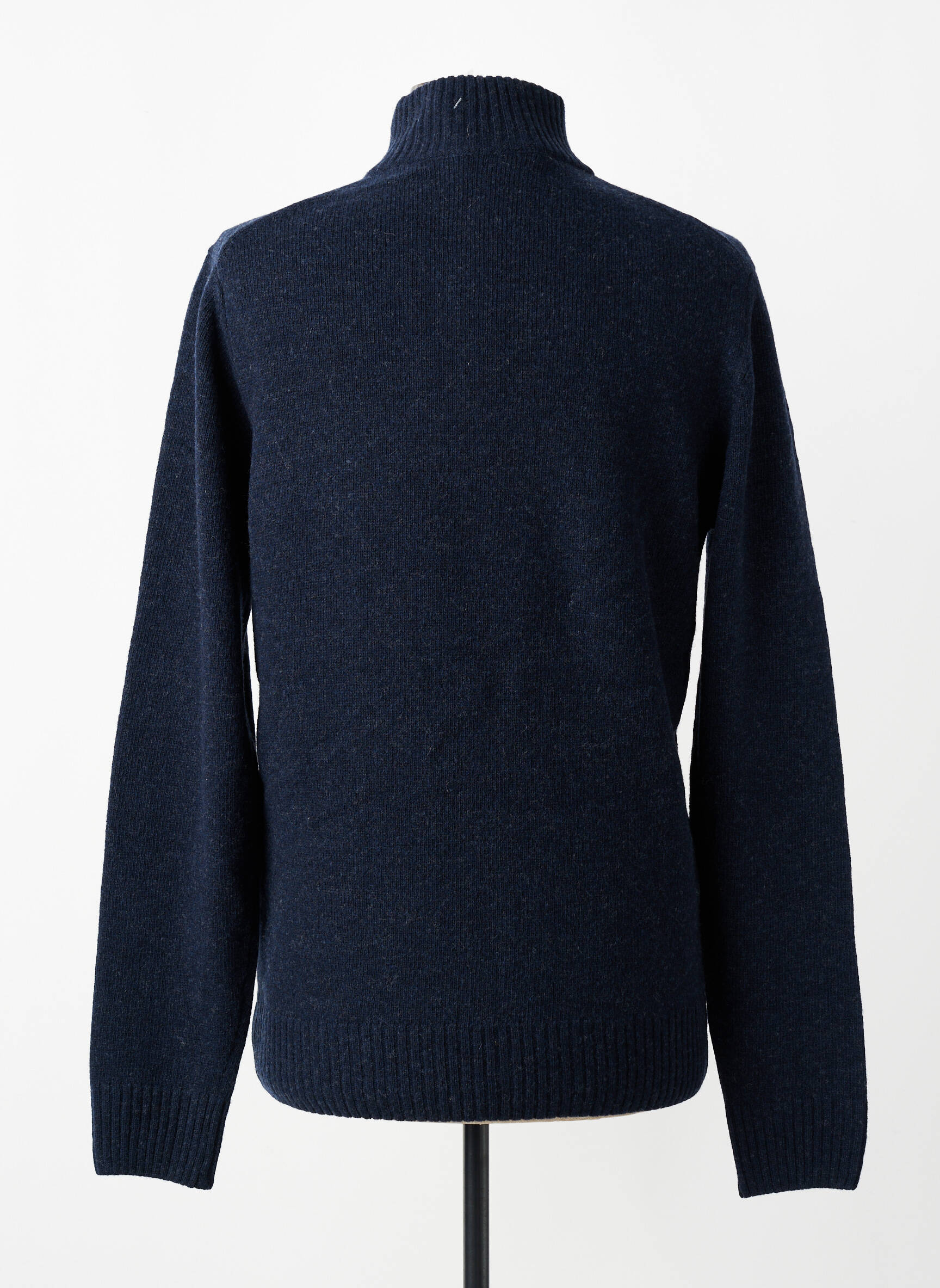 Pull col camionneur manches longues bleu fonce DAYTONA homme