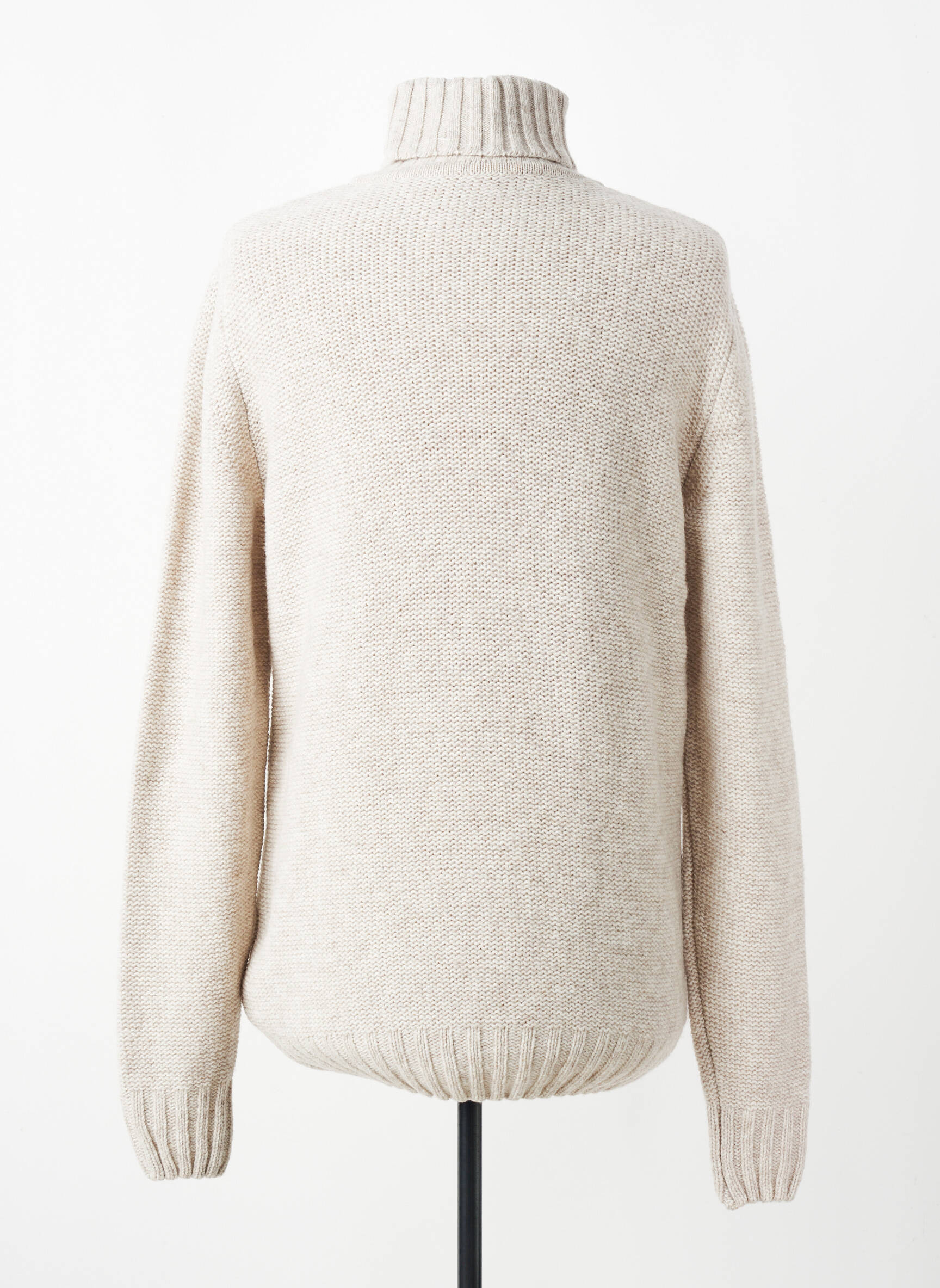 Pull col roulé coupe cintrée manches longues beige DAYTONA homme