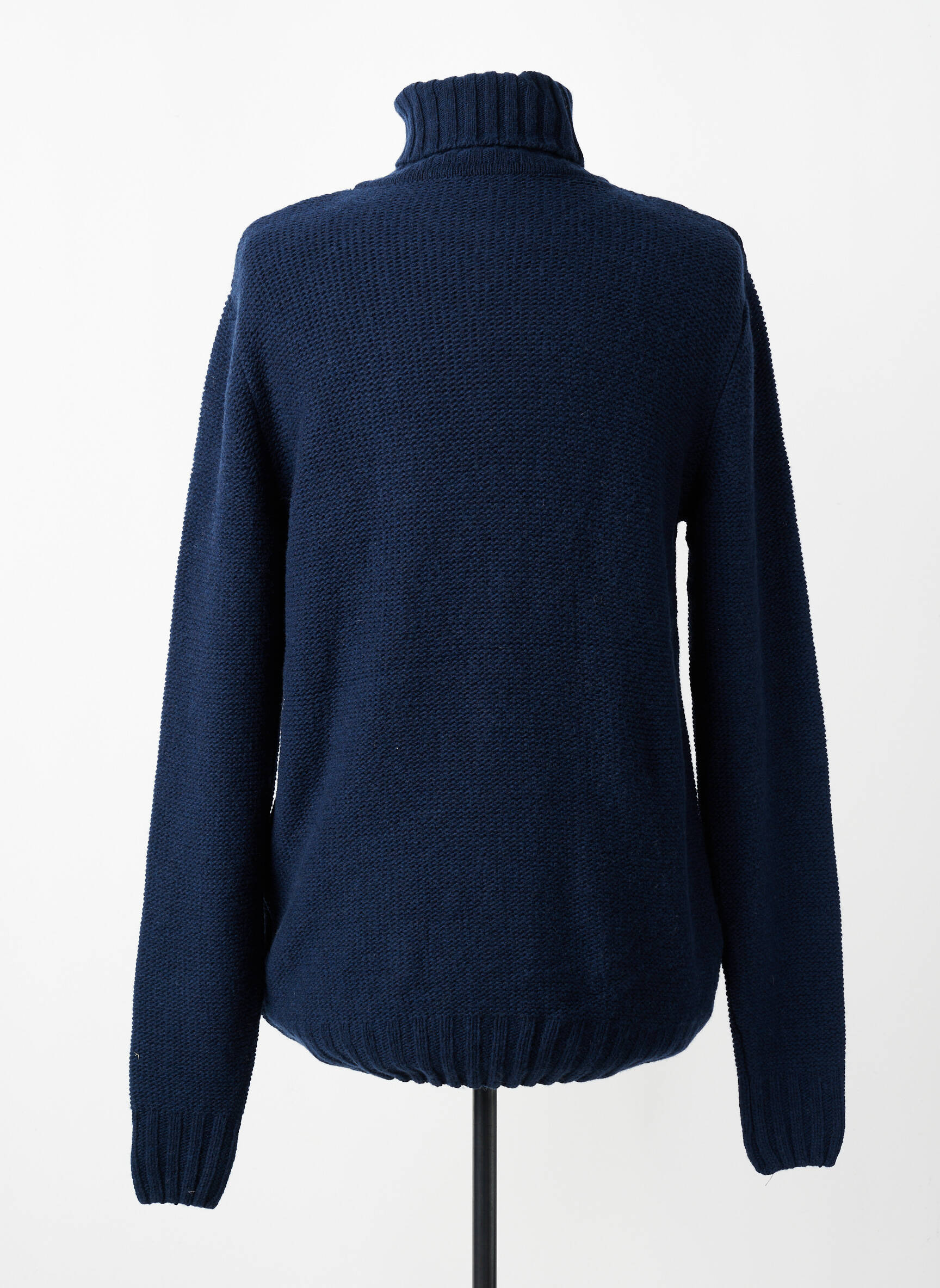 Pull col roulé coupe cintrée manches longues bleu DAYTONA homme
