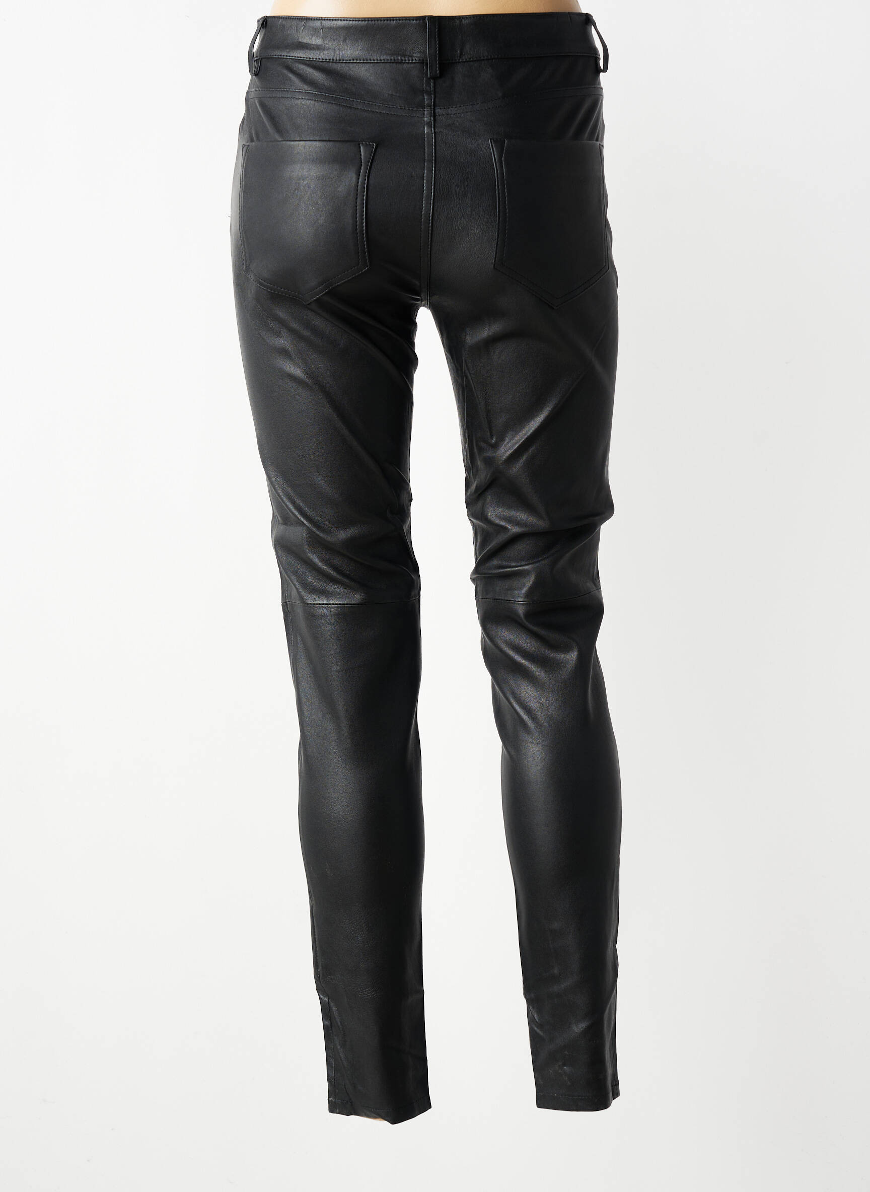 Pantalon slim taille normale taille normale noir ROSE GARDEN femme