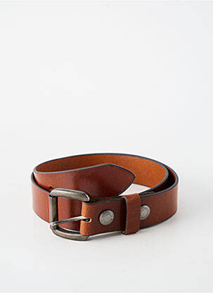 Ceinture coutures renforcées marron DAYTONA homme