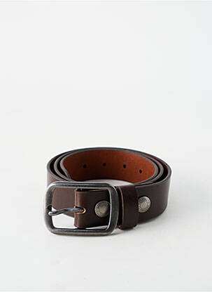 Ceinture coutures renforcées marron DAYTONA homme