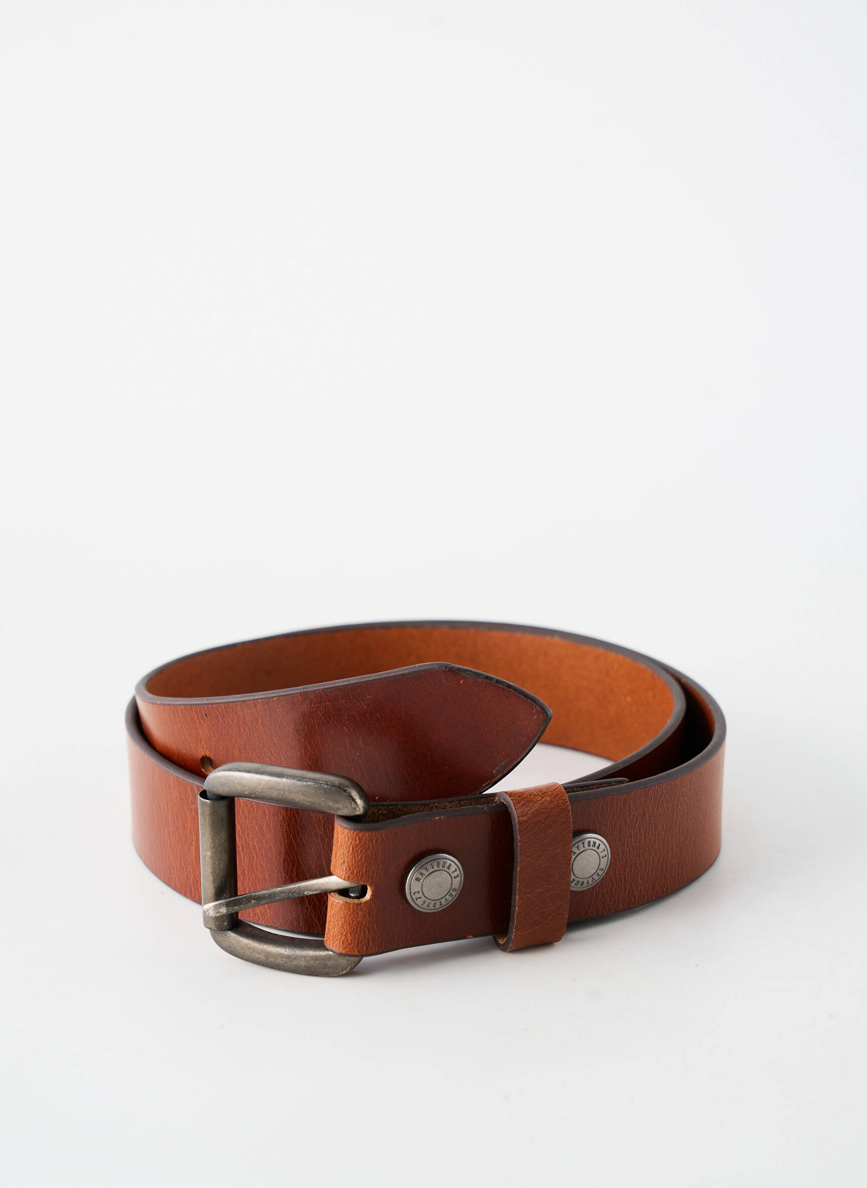Ceinture coutures renforcées marron DAYTONA homme