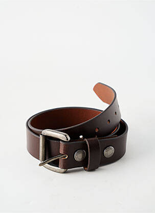 Ceinture coutures renforcées marron DAYTONA homme