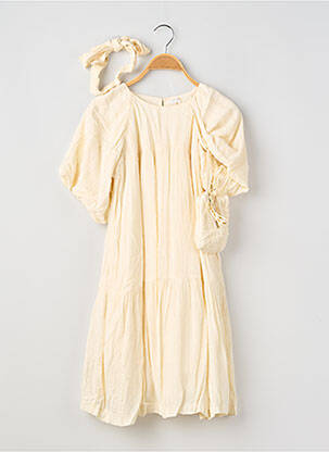 Robe courte doublure manches courtes beige NOPPIES fille