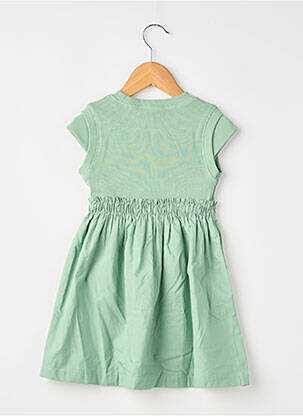 Robe courte doublure manches courtes vert MAYORAL fille