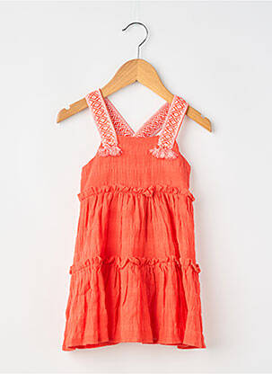 Robe courte sans manche sans manche rouge MAYORAL fille