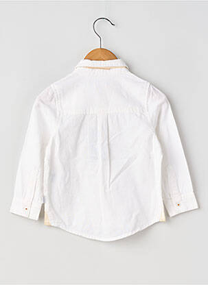 Chemise manches longues tissage popeline blanc NOPPIES garçon
