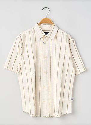 Chemise manches courtes imprimé rayures beige TIFFOSI garçon