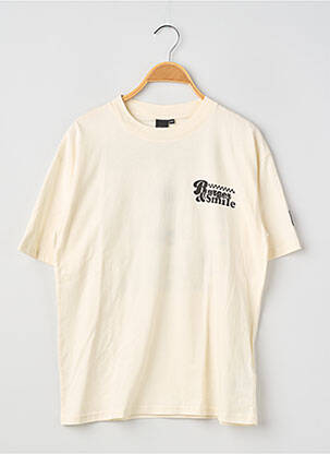 T-shirt sérigraphie floquée manches courtes beige LE TEMPS DES CERISES garçon