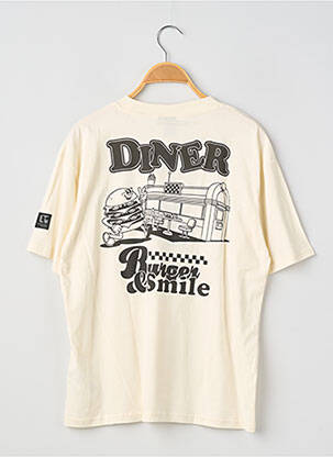 T-shirt sérigraphie floquée manches courtes beige LE TEMPS DES CERISES garçon