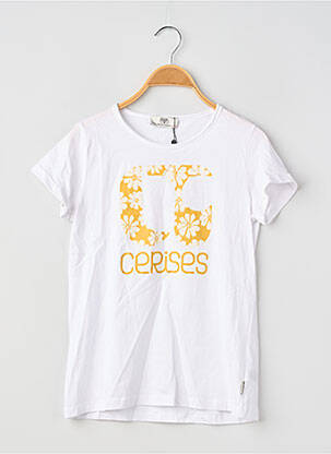 T-shirt coupe droite manches courtes blanc LE TEMPS DES CERISES fille
