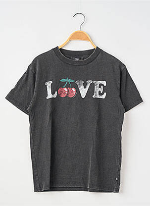 T-shirt coupe droite manches courtes gris LE TEMPS DES CERISES fille