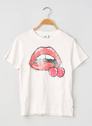 T-shirt coupe droite manches courtes blanc LE TEMPS DES CERISES fille