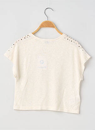 T-shirt coupe droite manches courtes beige MAYORAL fille