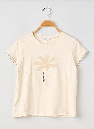 T-shirt coupe droite manches courtes beige MAYORAL fille