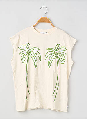 T-shirt coupe droite manches courtes beige LE TEMPS DES CERISES fille