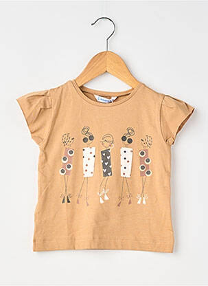 T-shirt stretch manches courtes marron MAYORAL fille