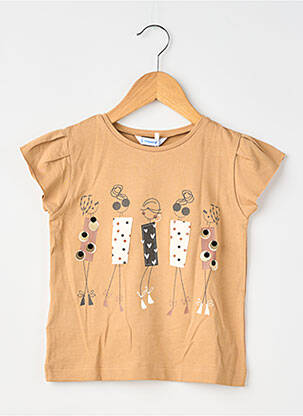 T-shirt stretch manches courtes marron MAYORAL fille