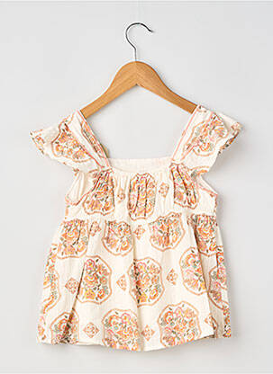 Top imprimé fantaisie sans manche beige LEVI'S fille