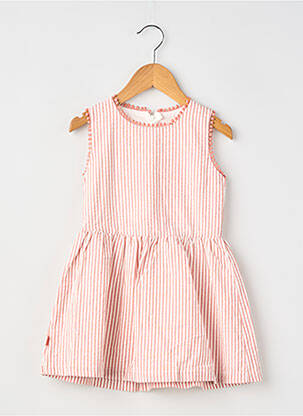 Robe courte doublure sans manche orange BOBOLI fille